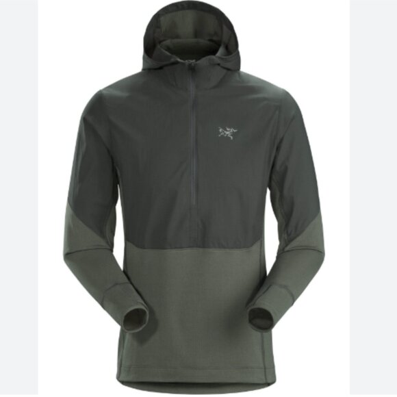 Arc'teryx Aptin Zip Hoody Pullover Conifer Green Polartec Power Dry Fleece Med - Picture 1 of 16